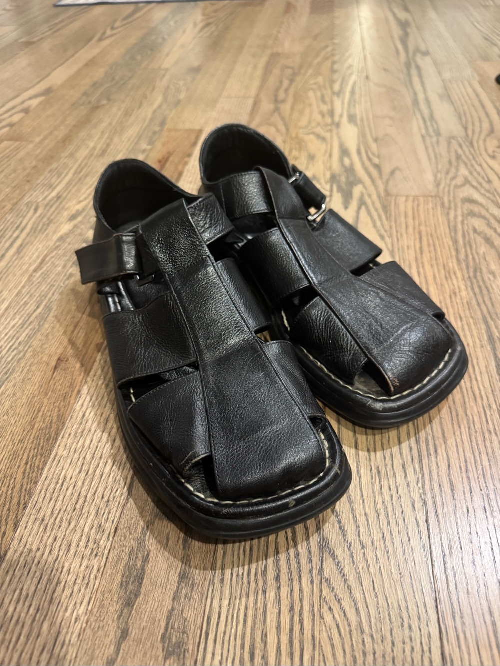 Women's ALDO Black Leather-Look Sandals